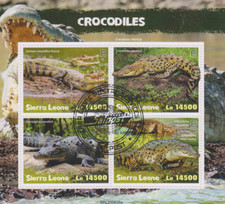 Crocodiles Sierra Leone Stamped 1686