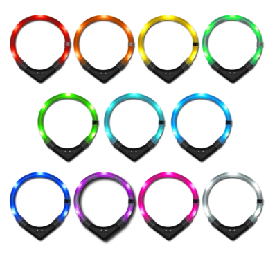 LEUCHTIE Easy Charge Leuchthalsband Hund aufladbar, wasserdichtes LED Halsband - Bild 1 von 4