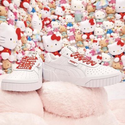 Puma x Hello Kitty Cali para Mujer Zapatillas 372328-01 Blanco Talla 6/JP  Talla 22.5 | eBay