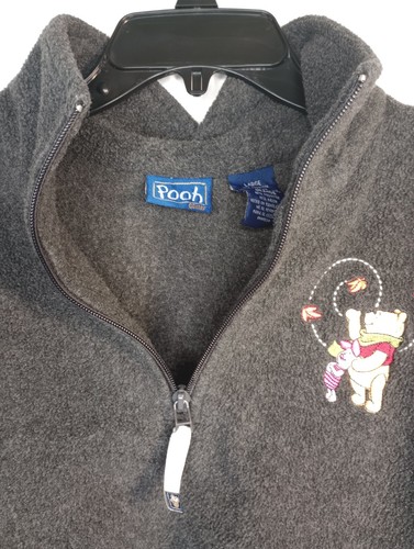 Pullover vintage Winnie the Pooh donna Fair Isle quarto cerniera in pile taglia L - Foto 9 di 14
