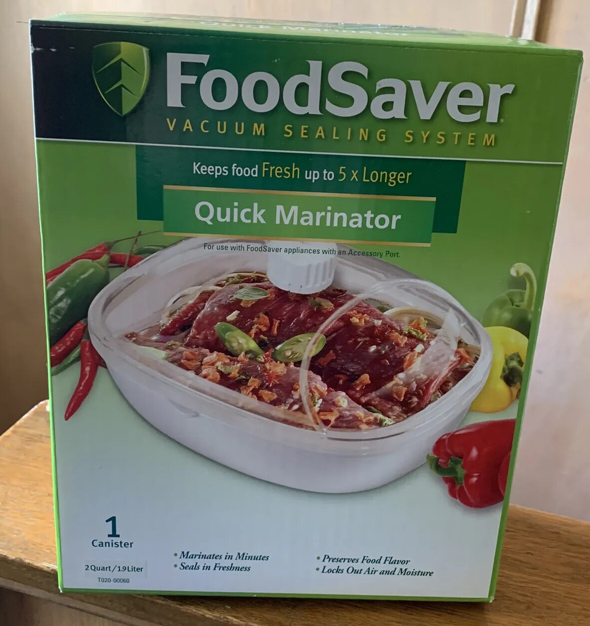 Food Saver Quick Marinator Canister 2 Quart Vacuum Sealing System New