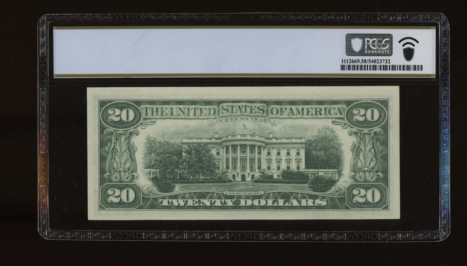 DBR 1969-A $20 FRN Chicago STAR Fr. 2068-G* PCGS-B 58 PPQ Serial G03251402* - Image 2 of 2