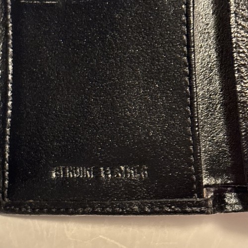 Mens Black Genuine Leather Wallet Trifold New - Picture 3 of 8