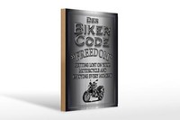 Holzschild Motorrad 20X30 Cm Biker Code Freedom Getting Deko Schild