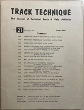 1965 Track Technique September #21                     Ludvik Danek, Ted Corbitt