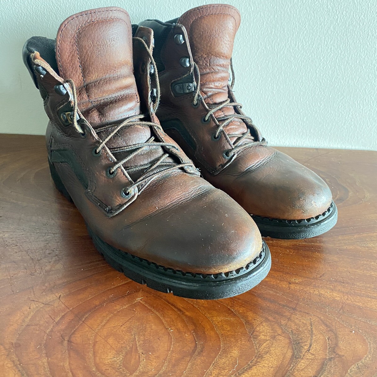Red Wing Shoes 926 Mens Work Boots Size 10.5 EE Wide Brown Leather Made USA s6 Red Wing Boots Mens 12 EE Work Combat 926 Brown Leather Lace  main image 4