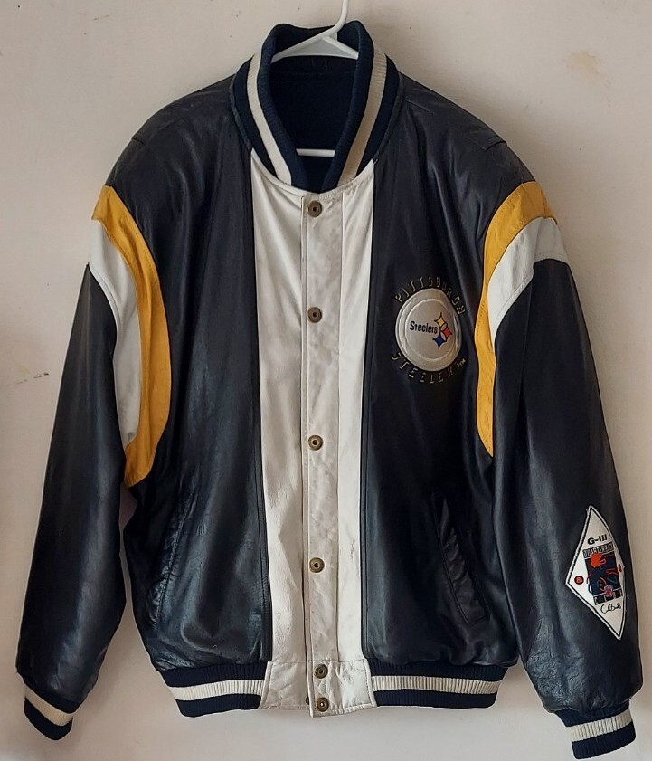 Pittsburgh Steelers Carl Banks QB Club Vintage Rare G-III Leather