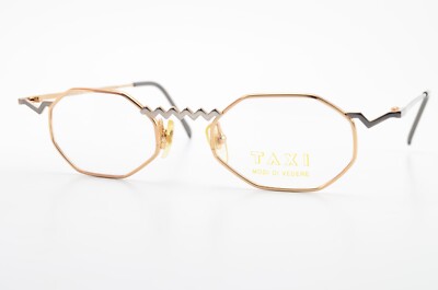 TAXI Brille Modell 251 44/20 C.01 Crazy Octagon Gold Silver Vintage Casanova 90s
