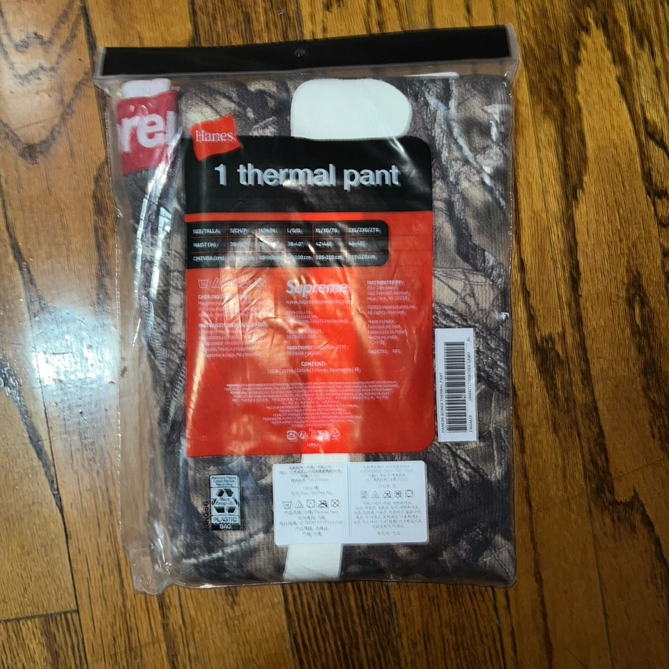 Pantalones térmicos Supreme Hanes Bones camuflados talla: XL Foto 4 de 4