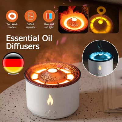 Vulkan Diffuser Luftbefeuchter Aroma Diffusor ätherische Öle Humidifier 360ML DE