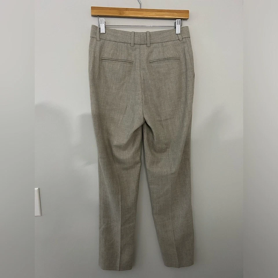 Pantalón REISS Hettie pierna ancha mezcla lana en gris suave Foto 4 de 4