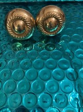 two vintage brass door handles one and a half inches