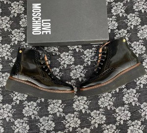 love moschino flatform ankle boots