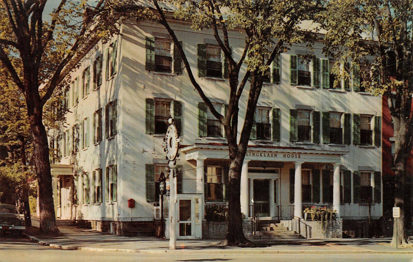The Lincklaen House Built In 1835 Street Scene Cazenovia,NY Vtg Chrome Postcard eBay