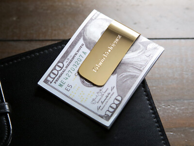 Personalized Custom Engraved AnyEngraving Money Clip in YellowGold