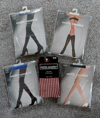 VARIOUS EMILIO CAVALLINI OPAQUE, NET, SHEER FASHION COLOUR TIGHTS