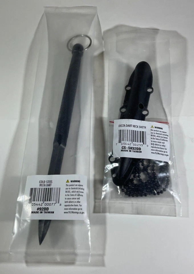 (2 包交易)Delta Dart 92DD & Sheath,EDC,Zylex 坚固塑料,MFG 冷钢 — 第 2/4 张图片