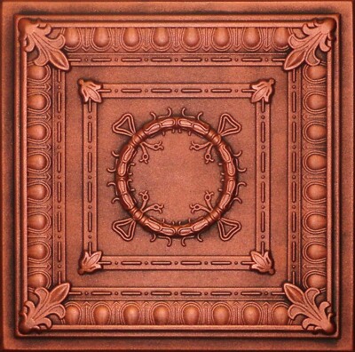 DIY Glue Up White Decorative Ceiling Tiles R47AC Antique Copper 8pcs Lot!
