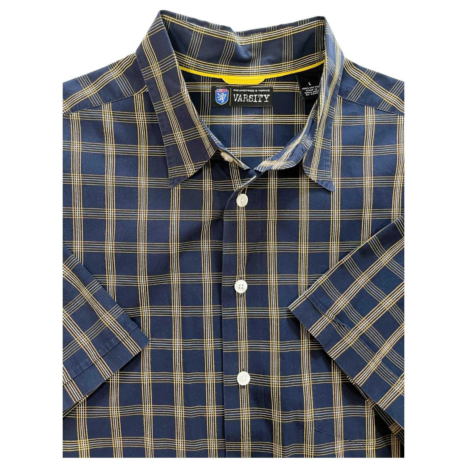 Varsity Algodón Informal Con Botones camisas para hombres