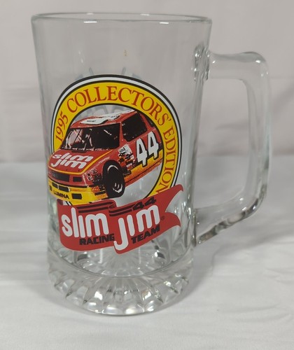 #44 Slim Jim Racing Team Beer Mug Nascar 1995 Collectors Edition Glass