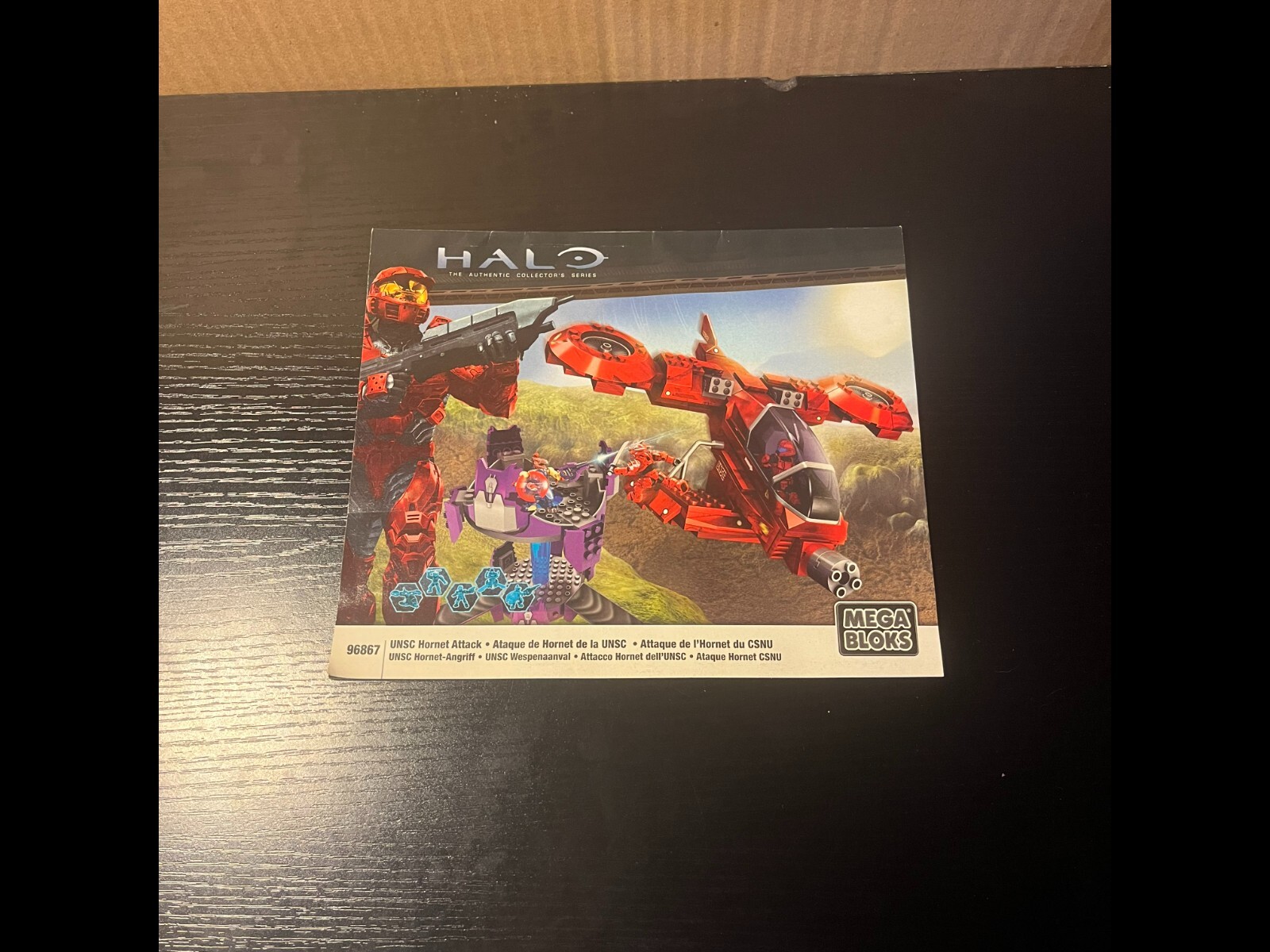 HALO Mega Bloks 96867 Hornet Attack, Red, Blue, Silver Bundle w/Figures READ