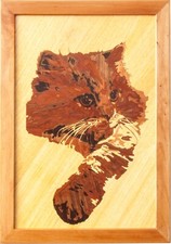 Regalo di gattino su misura ritratto in legno arte parete decorazione...