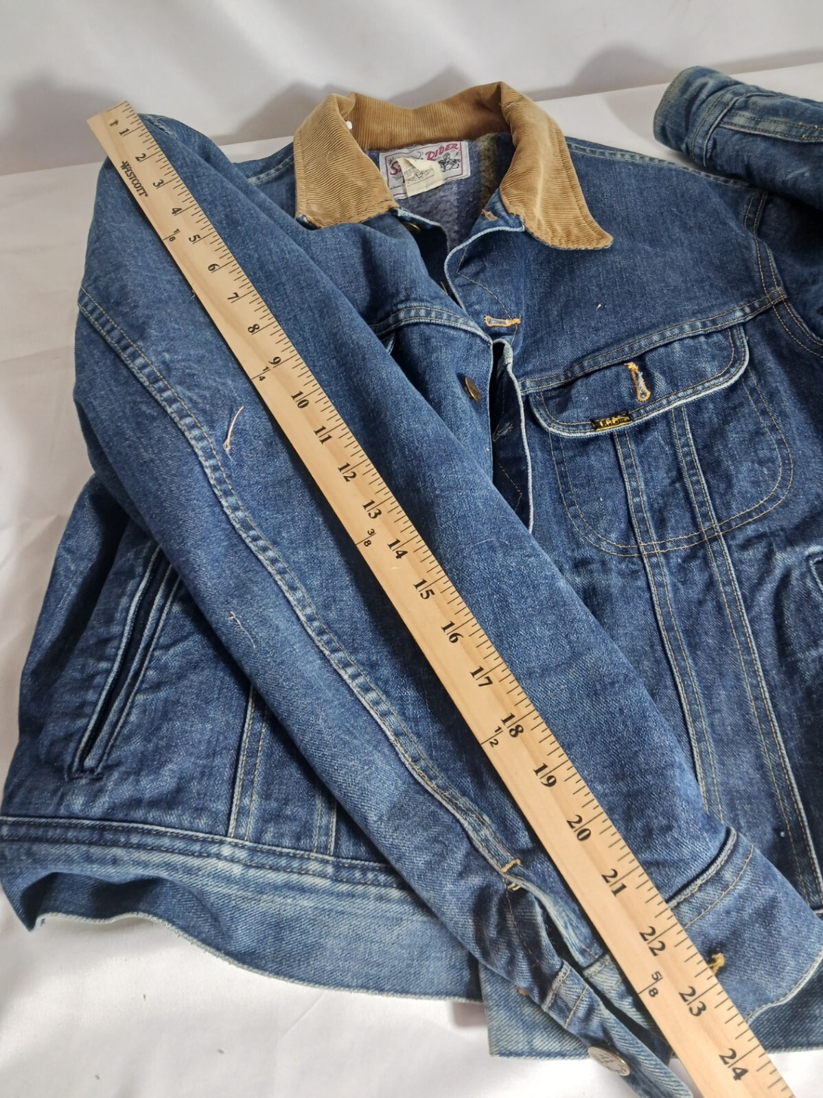 Lee Storm Rider Blanket Lined Denim Jacket 44R Gem