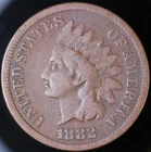 1882 Indian Cent VG    "A"