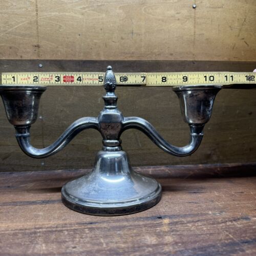Vintage Academy Silver on Copper Candle Holder Candelabra Candle Stick - Picture 4 of 18