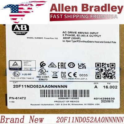1PC NEW PLC 20F11ND052AA0NNNNN PowerFlex753 AC drive Brand New Original