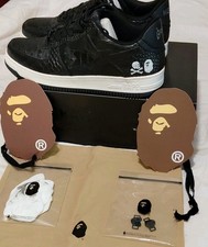 A Bathing Ape Bapesta X Neighbourhood Crocodile Print Shoes RARE! Authentic!
