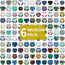 BIG ELEPHANT Toddler Cotton Potty Training Underwear 6-Pack Random Prints