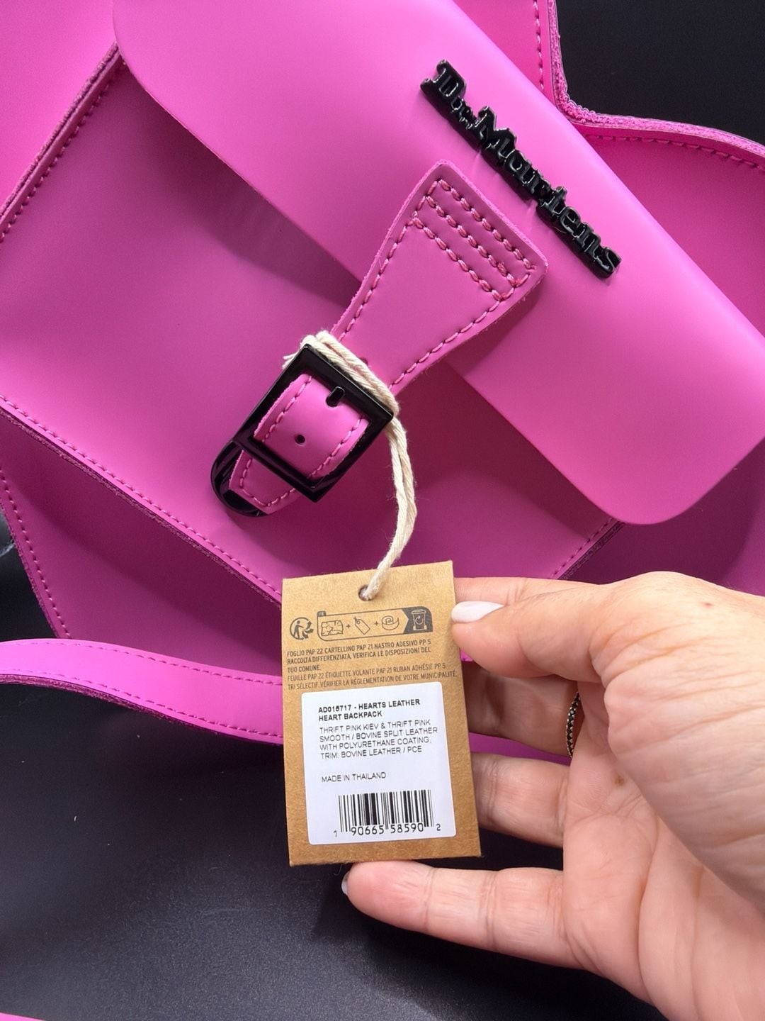 Rare* Dr. Martens Pink Leather Heart Bag Crossbody Backpack image 4