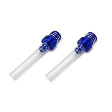 2PCS Breather Hose Gas Fuel Tank Cap, Fuel Tank Vent, CNC Transparent Hose Blue