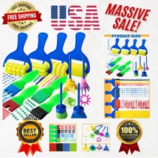 Versatile 12 Piece Kids Painting Brushes - Safe, Washable Art Set for Toddlers