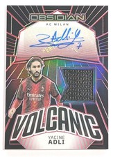 2023-24 YACINE ADLI Obsidian Auto #VM-YAD Electric Etch Red SP /25 AC Milan