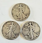 Lot of (3) 1942 Walking Liberty Half Dollars 90% Silver    CS#123