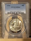 1944 Walking Liberty Half Dollar PCGS MS64 PQ Example!