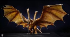 W-Dragon King Ghidorah Figurine Limited Animal Model Collectible Painted Statues