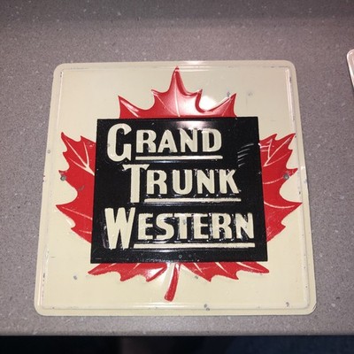 Grand Trunk Western Eisenbahnschild Metall 3'' Modelleisenbahn Schild