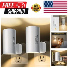 Plug-In Modern LED Night Light with Dusk to Dawn Sensor & Adjustable Brightness