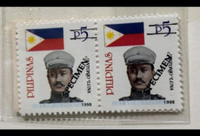 PHILIPPINES SPECIMEN STAMPS: 1998 ANTONIO LUNA BLOCKS OF 2