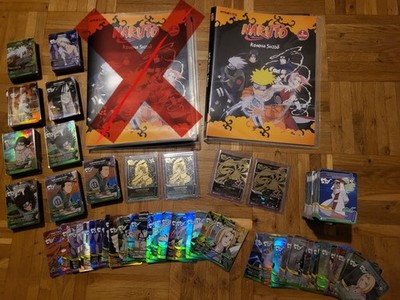 Naruto Mythos TCG Konvolut, Auflösung! Offizieller Ordner, 4 SR, 9 Decks & Bulk