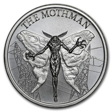 2 oz Silver High Relief Round - The Mothman 91.45 per troy oz