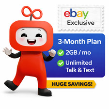 3 Month Prepaid Plan 2GB High Speed Data Unlimited Talk Text T-Mobile