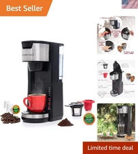 Compact 2-in-1 Coffee Brewer - 30 oz, 5 Brew Sizes Up to 14 oz, Safe & Quick