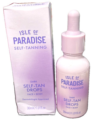 Isle of Paradise Dark Self Tanning Drops Face + Body  1.01oz NIB Ships Free!!