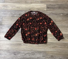 LuLaRoe Supply Jacket Sz S Floral Zip Lightweight Boho Festival Hippie Lounge