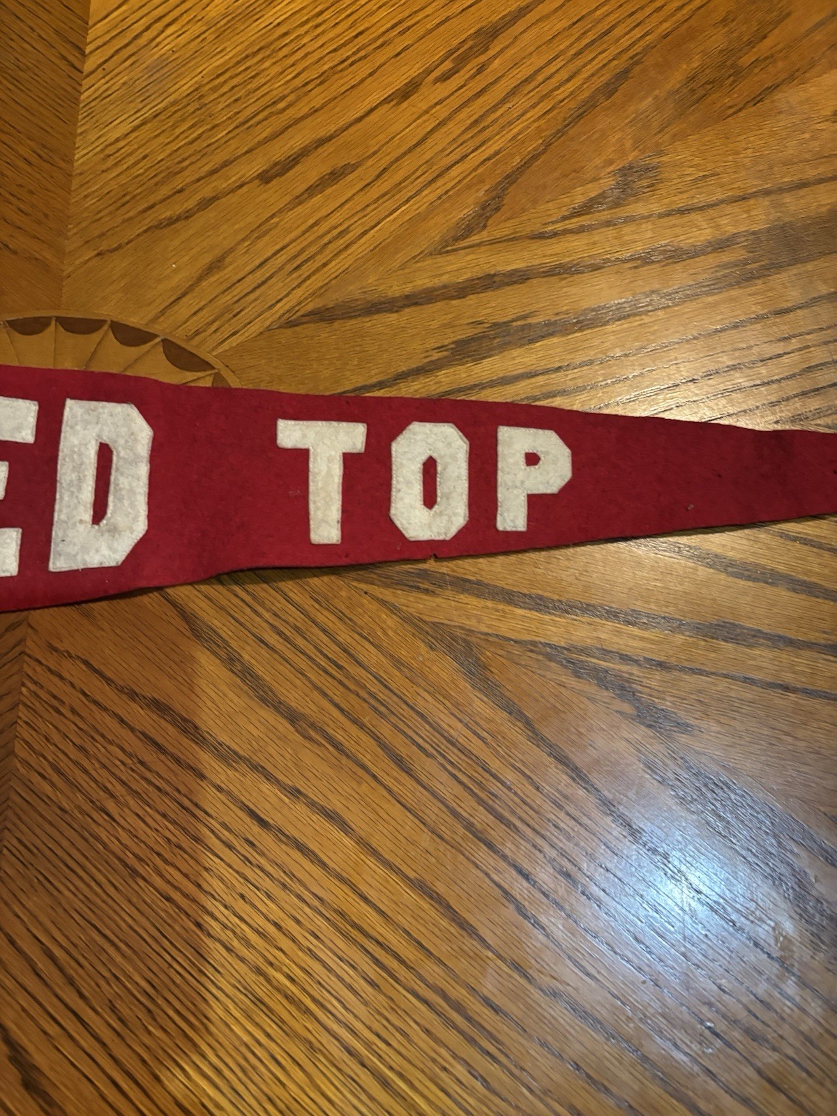 Antique Rare Red Top Beer Advertising Pennant 25”