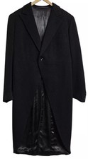 VTG 50/60s Custom Sewn by a Tailor Tuxedo Tailcoat Mens Black Frock Coat/NUANCE